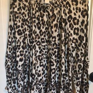 Gorgeous dressy animal print blouse. New with tags.